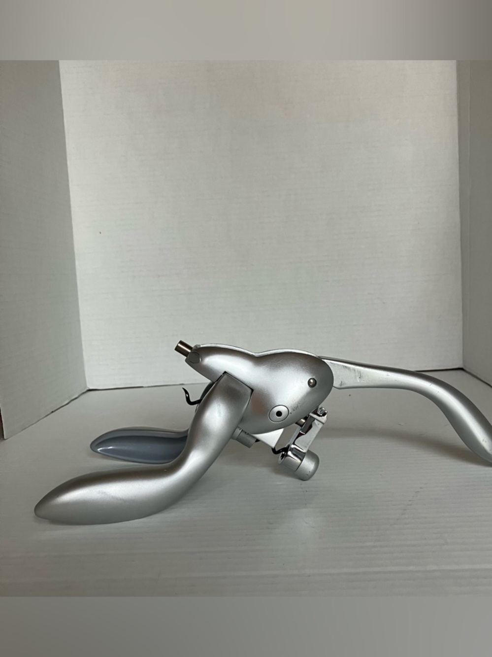 Silver Corkscrew with Lever Handle Bottle Opener